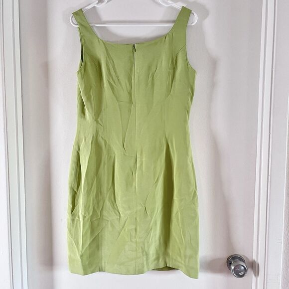 Hugo Buscati Collection Vintage 90s Silk Square Neck Mini Dress Sz 10 New - Picture 2 of 7